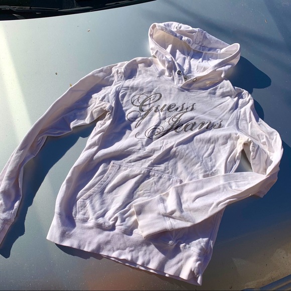 Guess white Hooded Sweatshirt - Picture 1 of 5